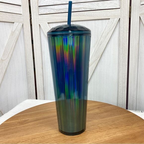Starbucks Tumbler Ocean Kaleidoscope Venti 24OZ Iridescent Blue - Picture 5 of 10